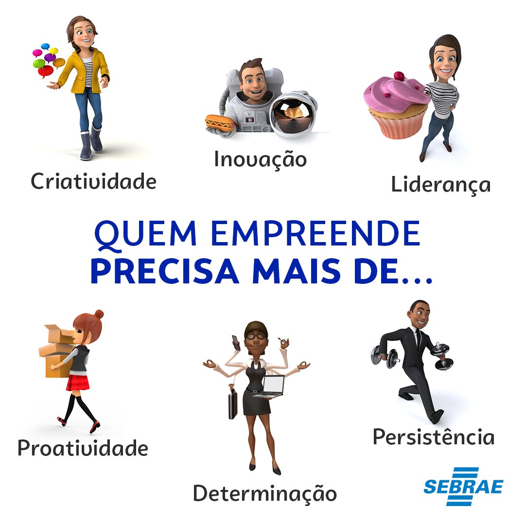 Qual desses comportamentos você quer aprimorar? Conta aqui que respondo com um curso. #SebraeInterage