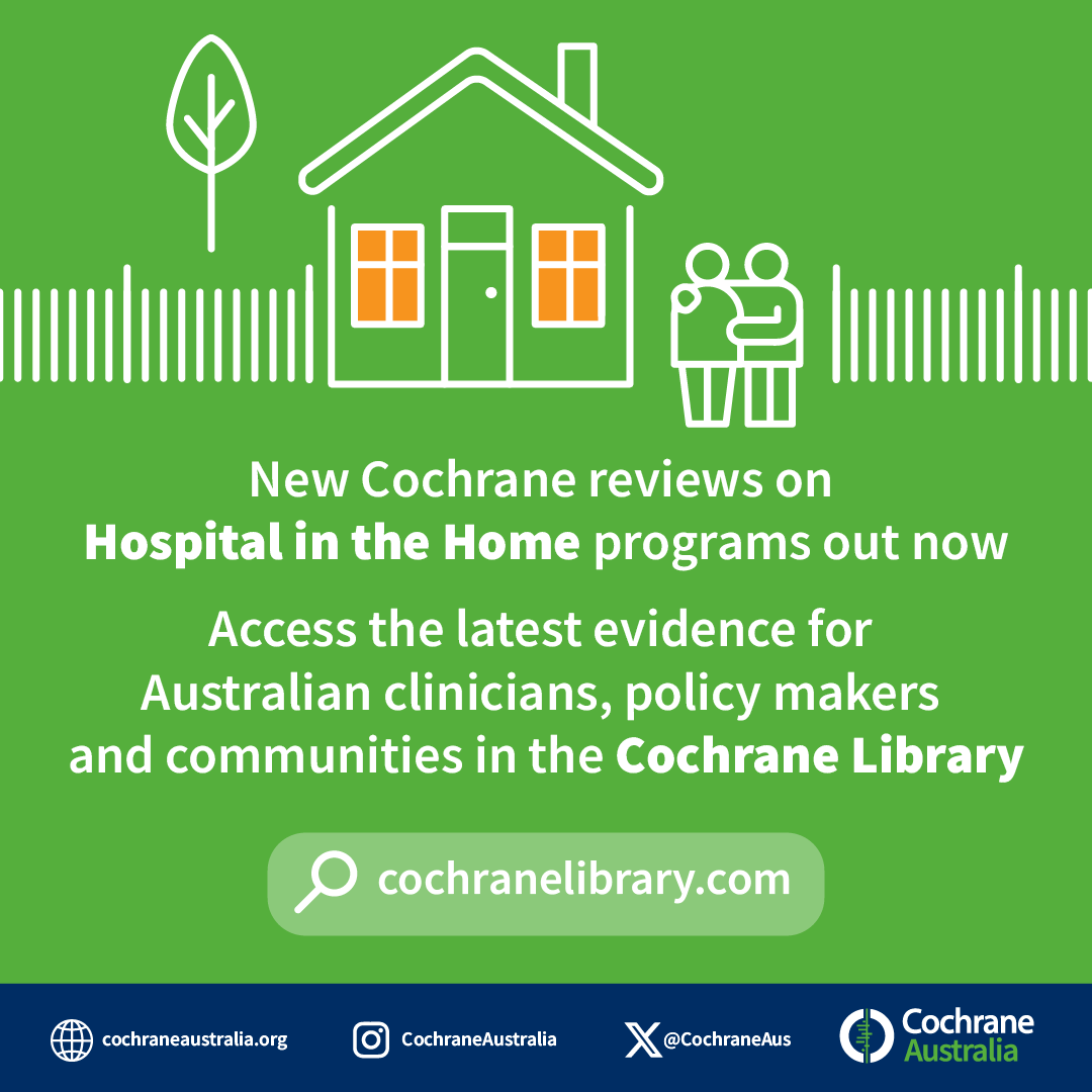 🔎 📰 New @CochraneLibrary reviews investigate different ways to deliver health and social care services into hospital at home care. 🤓 Read the full reviews here ➡️ bit.ly/4aj4iKG ➡️ bit.ly/4aiWb0U #agedcare #Healthcare #AdmissionAvoidance @Monash_SPHPM