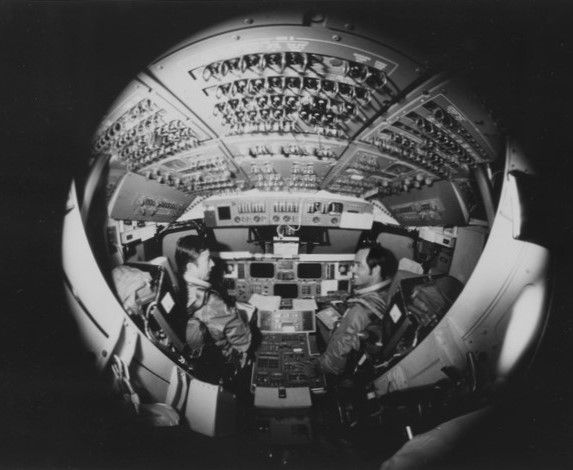 USNI Archives Photo of the Week  On this day in 1981, the Space Shuttle Columbia concluded her first ever test flight, STS-1, as the inaugural spaceflight for NASA's Space Shuttle program. Credit: National Aeronautics and Space Administration Photograph - USNI Photo Archives