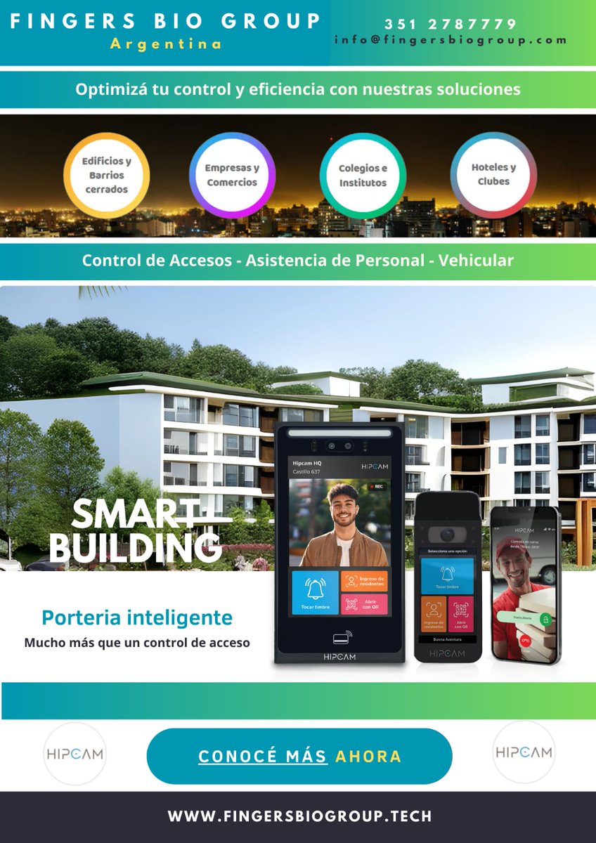 FBG_Cba's tweet photo. "Mejora la eficiencia y la seguridad en tu empresa con nuestros controles biométricos de accesos y asistencia. Contactanos ahora! 
https://t.co/MRjALp97iu https://t.co/BZpNWb0eC4