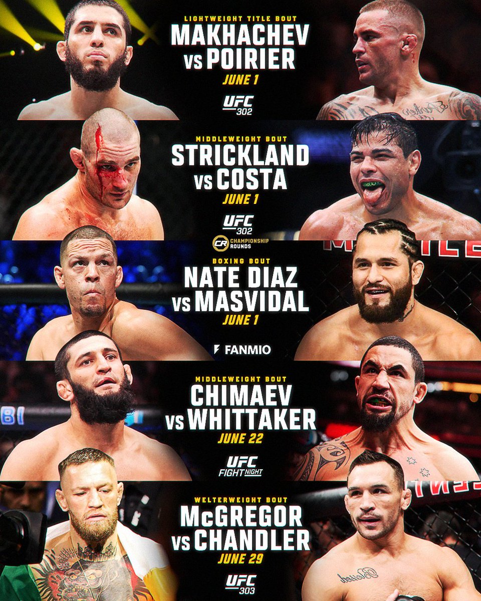 The month of June is absolutely LOADED with big fights 🔥 #UFC #MMA #Boxing