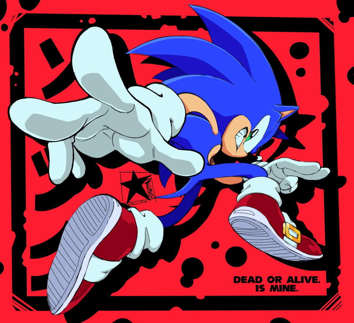 ソニック 「He's so cool :)#SonicTheHedgehog #Sonic 」|←/America COMMISSIONS OPENのイラスト
