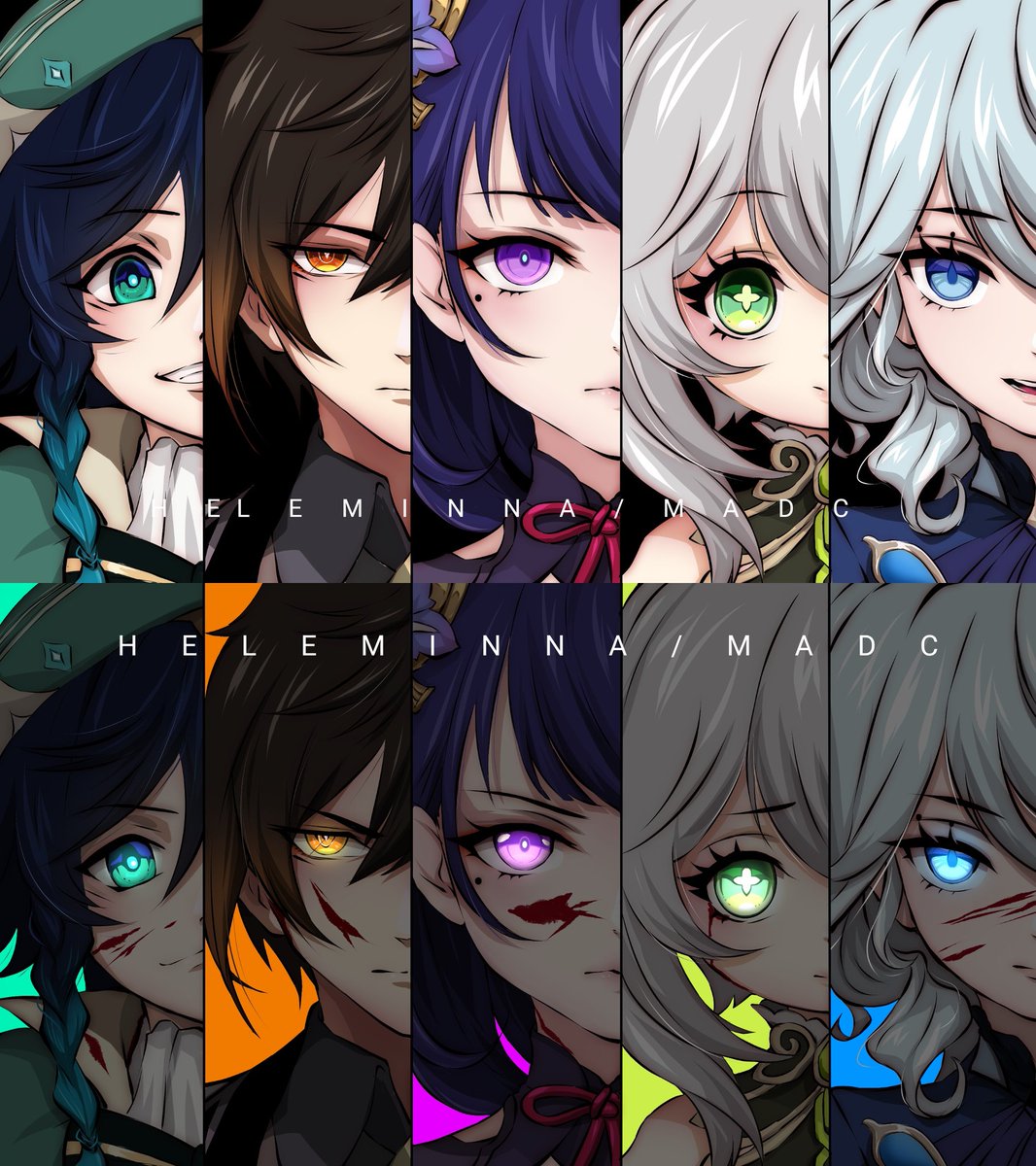 For a friend of mine. ^^
#GenshinImpact 
#genshin_impact
#venti  #zhongli #raiden #nahida #furina
#anime
#art
#game