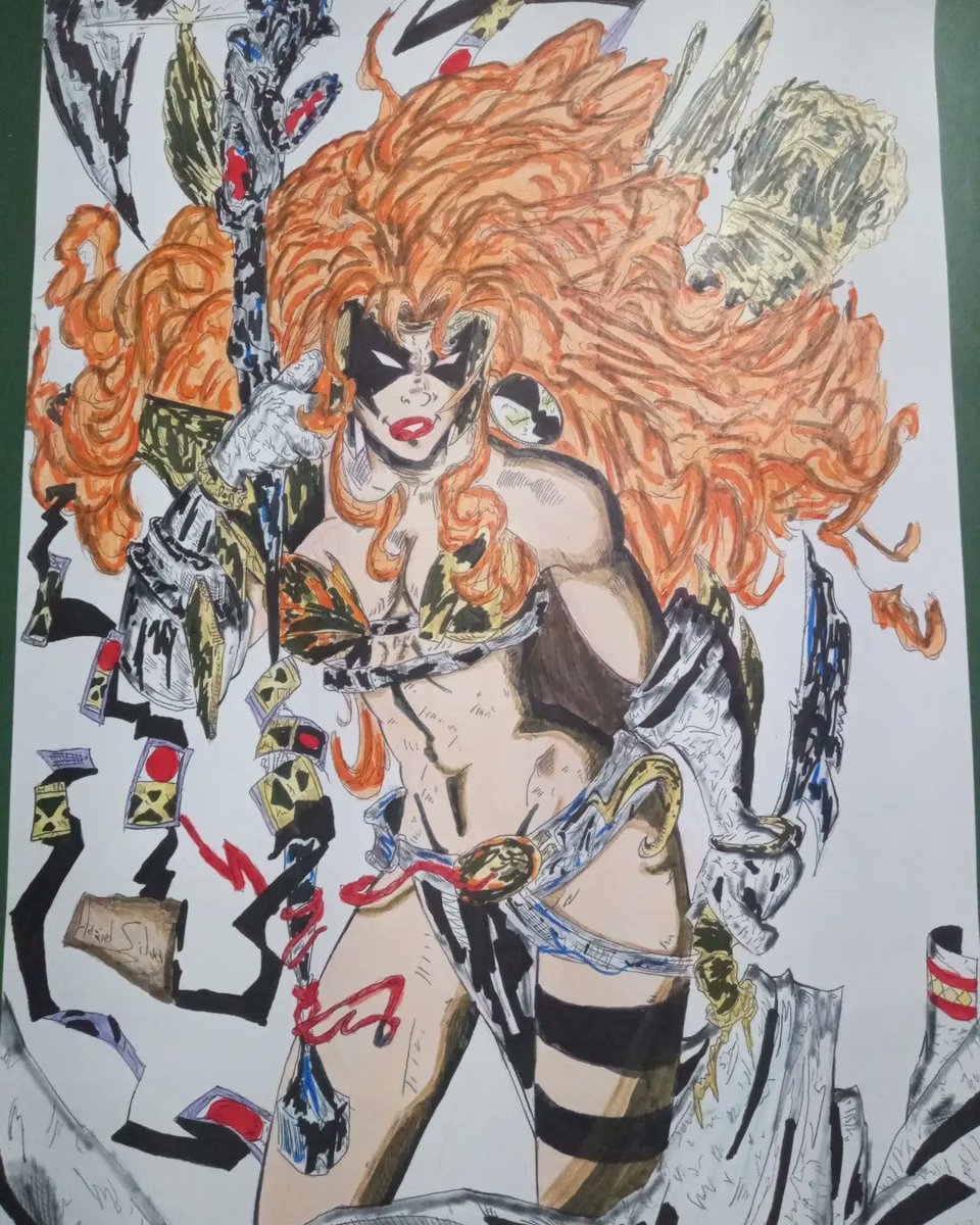 Hazieldesenho's tweet photo. Angela de quando ela ainda era do Spawn(saudades 😢). A parte mais trabalhosa foi a pintura. 
#)
•
•
•
#draw #drawing #desenho #dibujo #comics https://t.co/hQhk7Ea2Yp