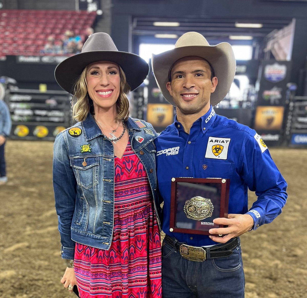 Lookout, the PBR is in Montana! Congratulations, to Eduardo Aparecido who took home the Montana Silversmiths buckle from this weekend's PBR event in Billings Montana. #MontanaSilversmiths #PBR #BrandofChampions #Everybucklehasastory #Montana