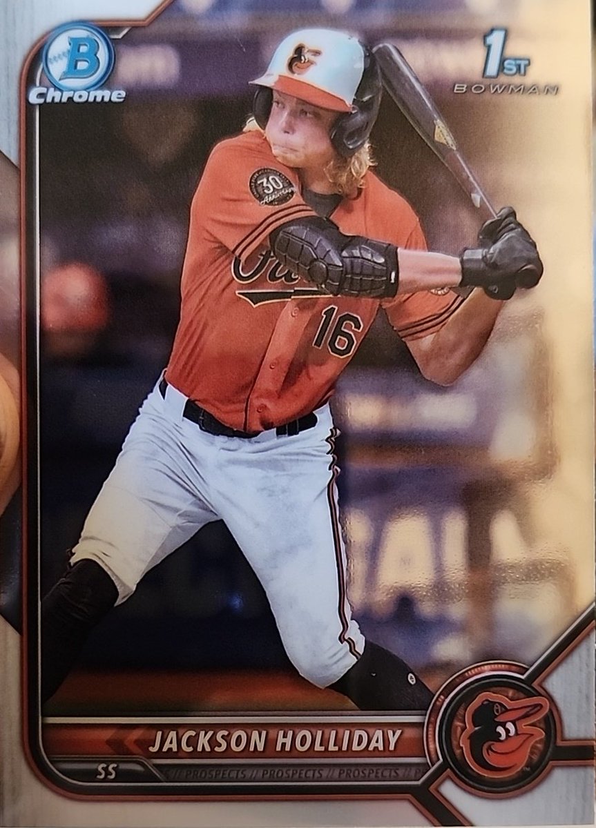 The1whoknocks4's tweet photo. *Giveaway*
To show appreciation to all of my hobby friends im going to give away a Jackson Holliday 1st Bowman Chrome. All you have to do is like and repost. Please feel free to drop some tags of people you are thankful for!
I'll pick a winner Thursday at 7pm central. 
@CardsTonys24754 @Billy_Cardboard @joedirtsports @primeChuckW @CardsKevin @SoxStacks @jjdubu @Yasharkbos @SkylerH282 @GrantsBreaks @na5ty_n8_theGr8 @Elliott0924 @BDKleinman @Mman222 @Tombote124 sorry If I'm forgetting anyone