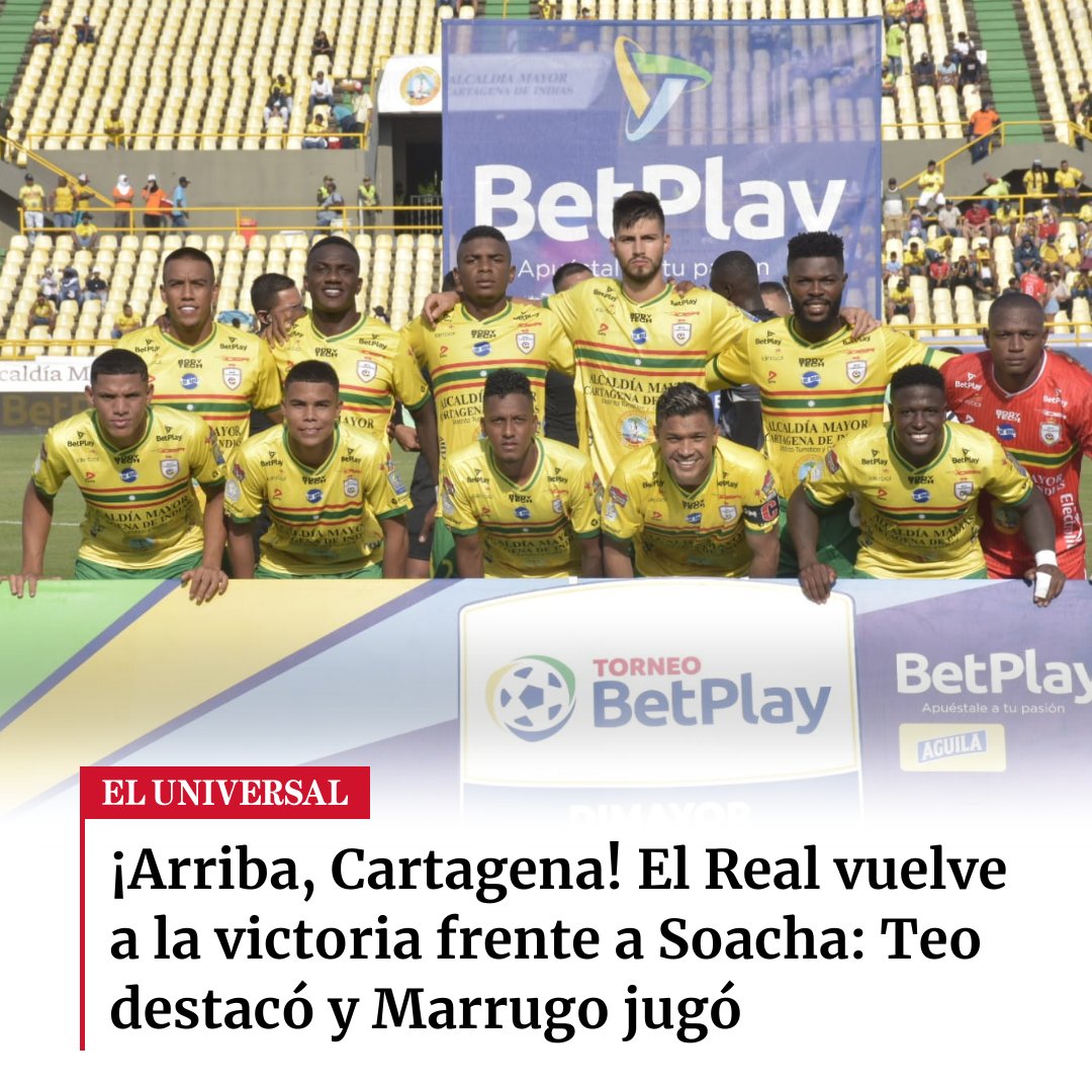 Regresó Cristian Marrugo a las canchas mostrando buen nivel. Teo Gutiérrez también hizo un buen trabajo. Las figuras están rindiendo en el Real Cartagena. El análisis completo. 👉 bit.ly/3Q1Lurf