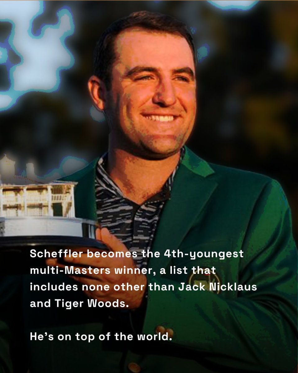 Scottie Scheffler truly is the Master in world golf right now, blitzing Augusta National to pick up a 2nd green jacket.
#TheMasters