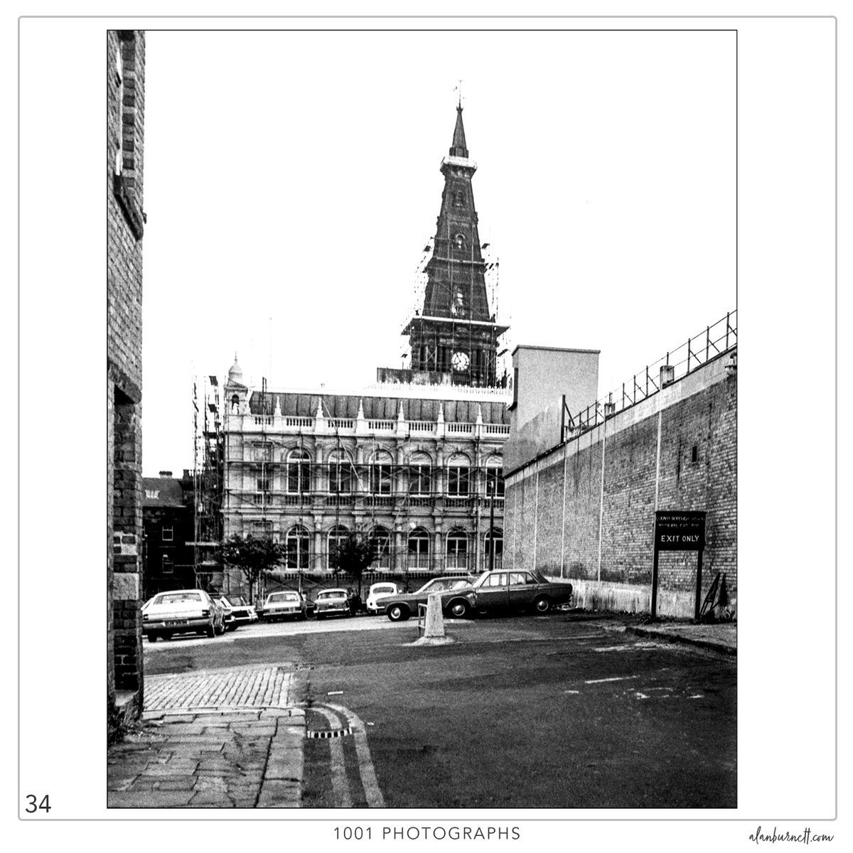 34. I took this photo of Halifax Town Hall 50 years ago whilst the stonework was being cleaned. I can understand the viewpoint of those who think it's right to preserve the industrial legacy of layers of soot and grime, but, to me, that's just like leaving an old master mucky!