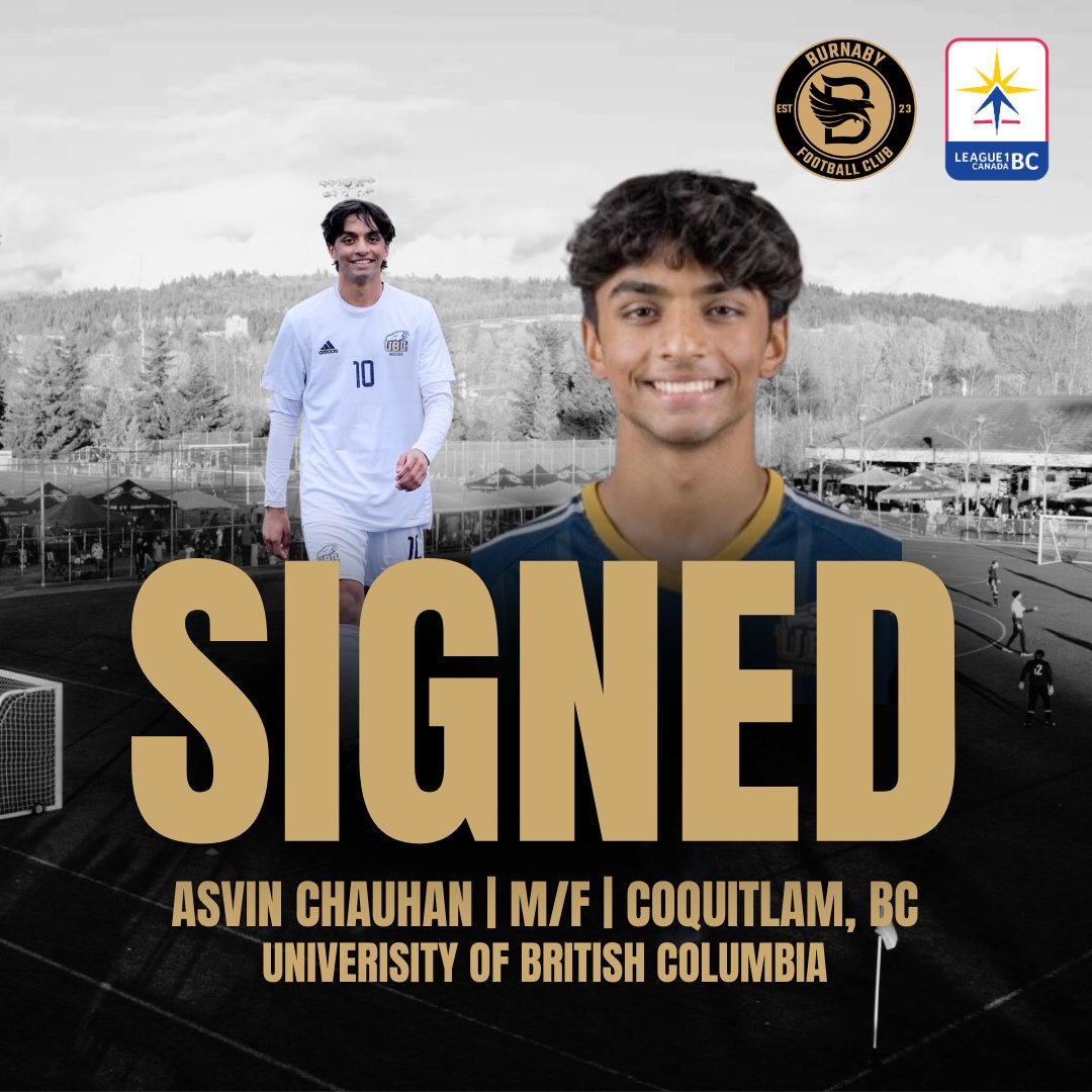 SIGNING ALERT 🚨🦅
Burnaby FC is excited to announce the signing of Forward and Midfielder Asvin Chauhan from Coquitlam, BC. 

Welcome Asvin!