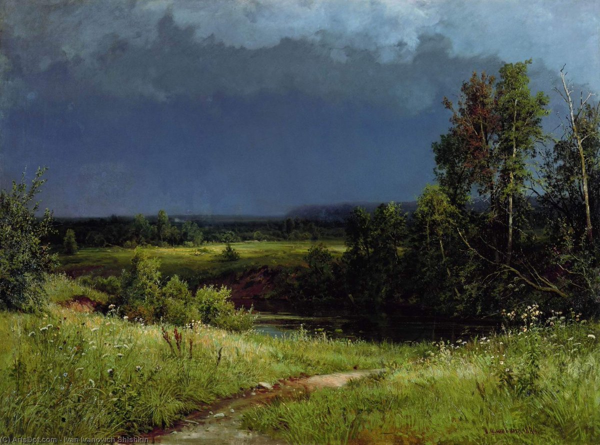 A Gathering Storm by Ivan Shishkin, 1884