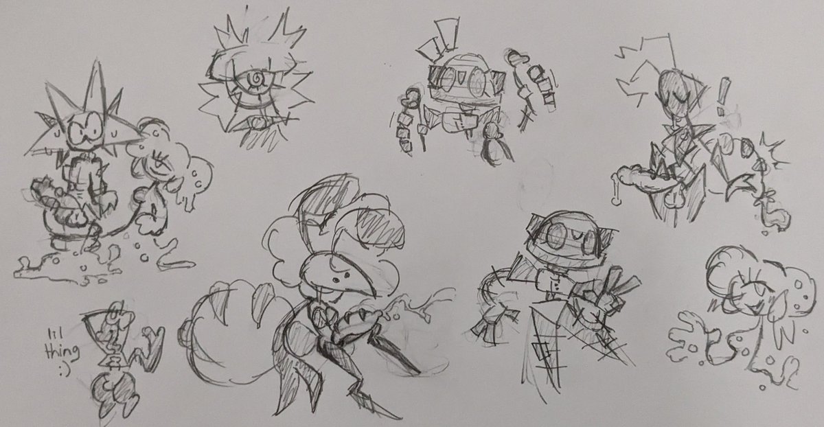 a BUNCHA doodles for some awesome people!! (ignore the creeper doodle lol)

<a href="/NotOkayWeirdo/">💜sodaBUG🔞💜</a> I love your sona, their design is SO GOOD!! I love her colors, great job with her!
<a href="/Honeyant_Queen/">Honeypot Lady 🔞</a> Your sona design is also fantastic, been meaning to draw em for a while now! Water Luffy..