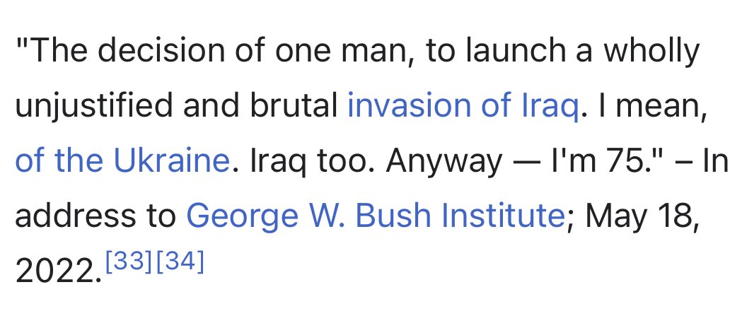 It’s still crazy that George Bush said this. It seems so on-the-nose that it couldn’t have possibly happened in real life