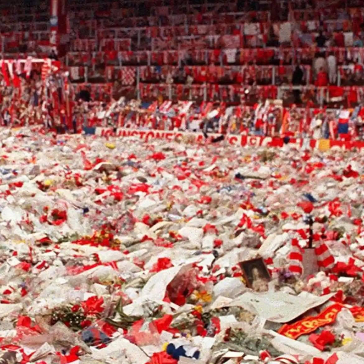 To the 97 men, women and children I left behind at a football stadium in Sheffield on the 15th April, 1989 life has never been the same since. Gone but never forgotten. #YNWA #JFT97 #Hillsborough