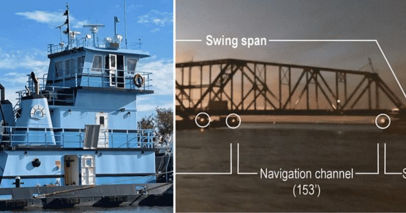 Poor communication led to a tow striking a railway swing bridge near Slidell, #Louisiana, the National Transportation Safety Board said in #MarineInvestigation Report Check out this article 👉 marineinsight.com/case-studies/p… #TowingVessel #Shipping #Maritime #MarineInsight