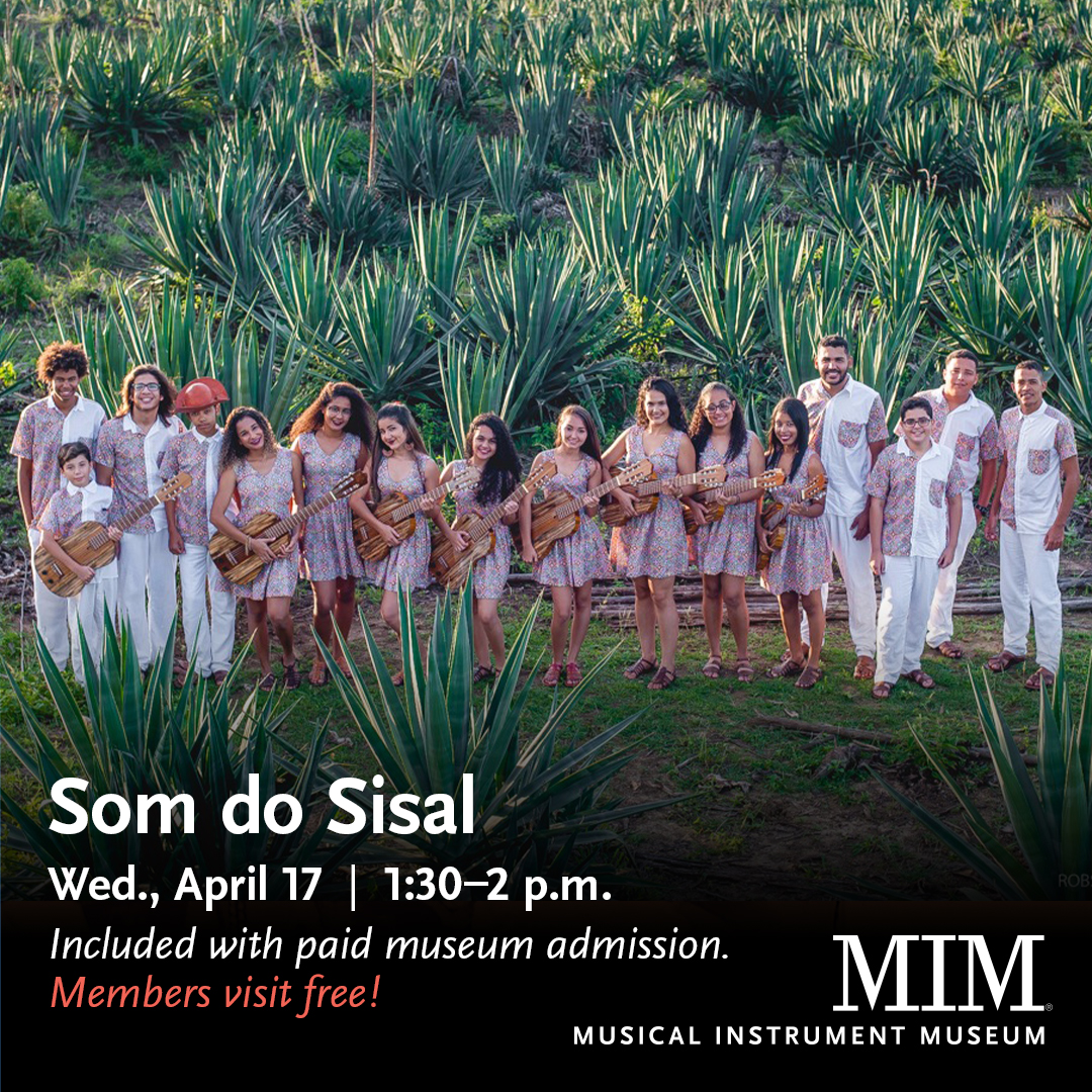 Don’t miss an exciting performance by Brazilian youth orchestra Som do Sisal this Wednesday, April 17 at 1:30 p.m.! This performance is included with paid museum admission and free for members.