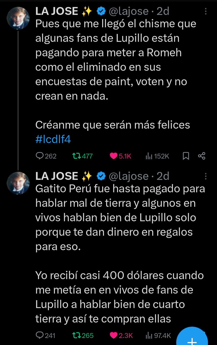 <a href="/LaCasaFamososUS/">LCDLF</a> Tan acertado no es porque se peló con Cristina, además otro tarifado