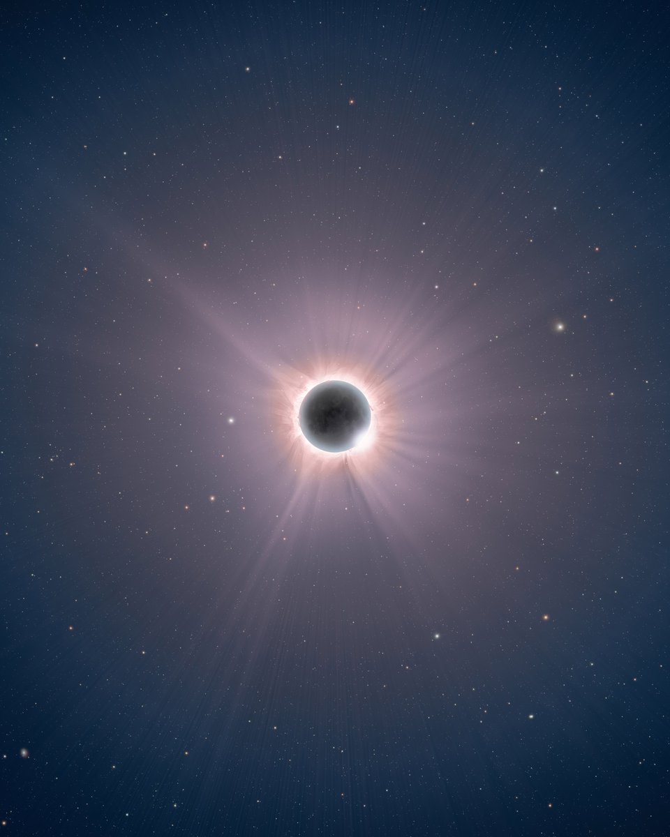 Friendly reminder that my composite image of last week's eclipse is available in print for a limited time. This image was created using photos from 5 cameras with the goal to recreate the feeling of totality! Get one here while I still have a few left: cosmicbackground.io/pages/total-ec…