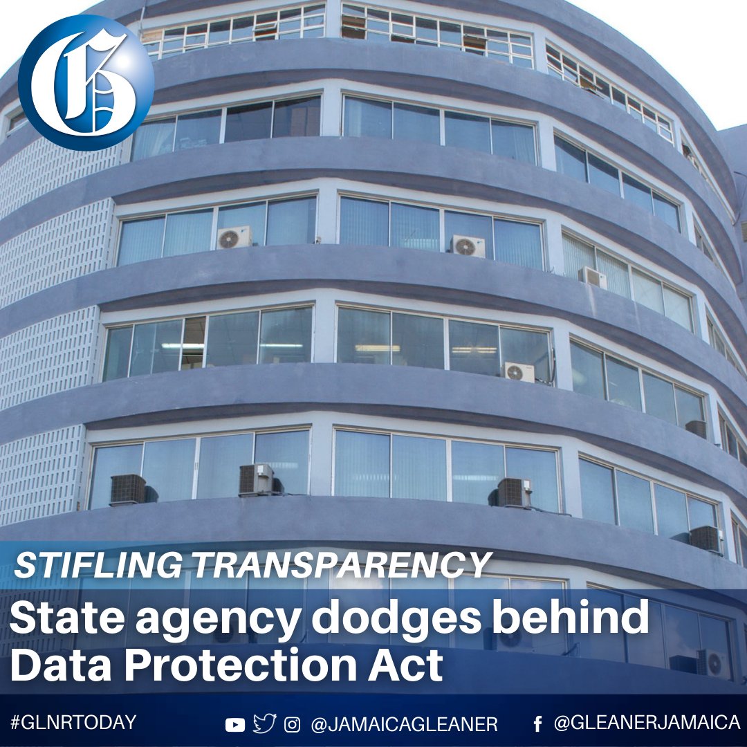 A government agency is refusing to disclose the names of two entities with which it has entered into contracts costing taxpayers hundreds of millions of dollars, claiming that the Data Protection Act prevents it from doing so. Read more: jamaica-gleaner.com/article/lead-s… #GLNRToday
