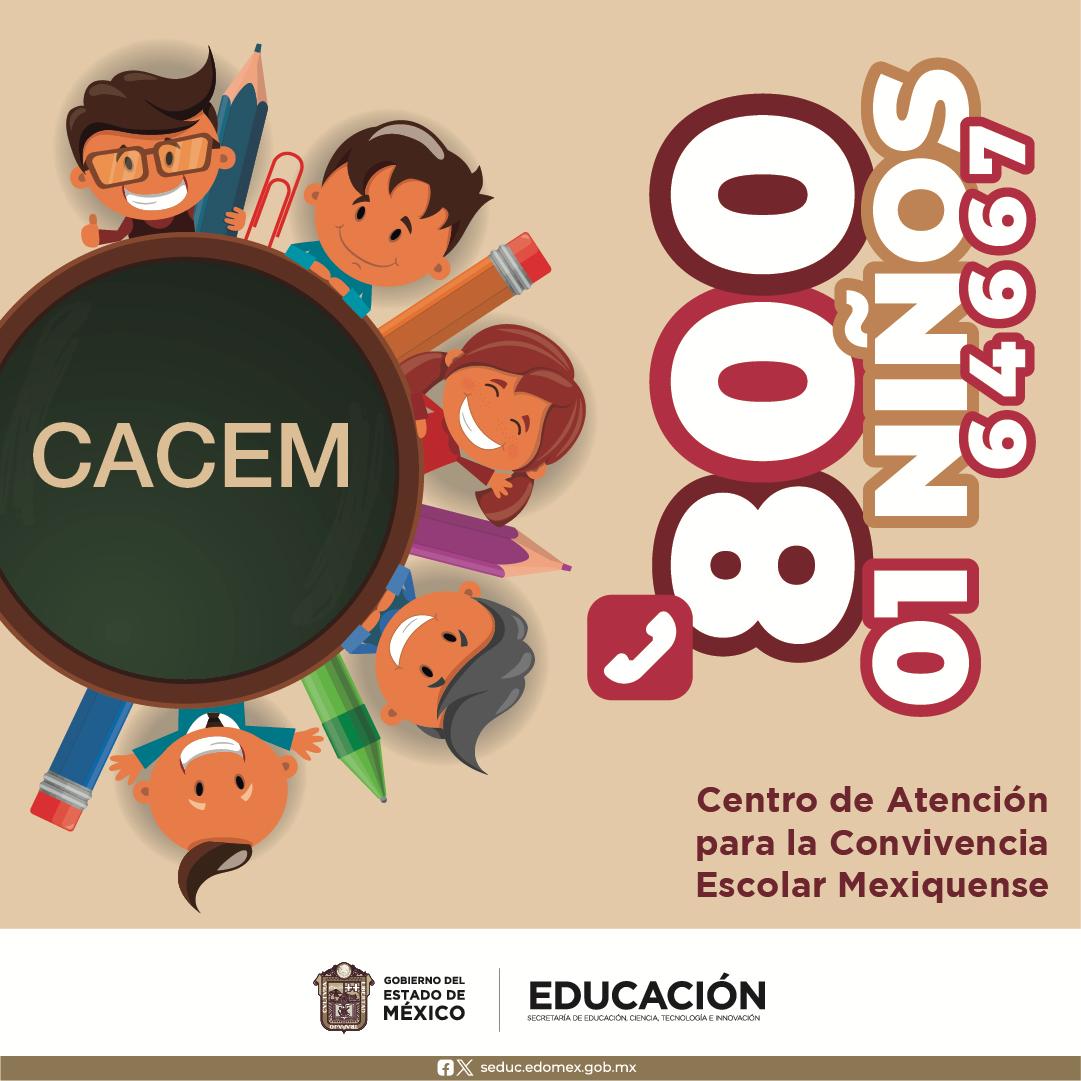 En el #EstadoDeMéxico, contamos con la línea ☎️ 800 01 NIÑOS (64667) en donde el @CONVIVEedomex atiende reportes y solicitudes de apoyo para los integrantes de la comunidad escolar.