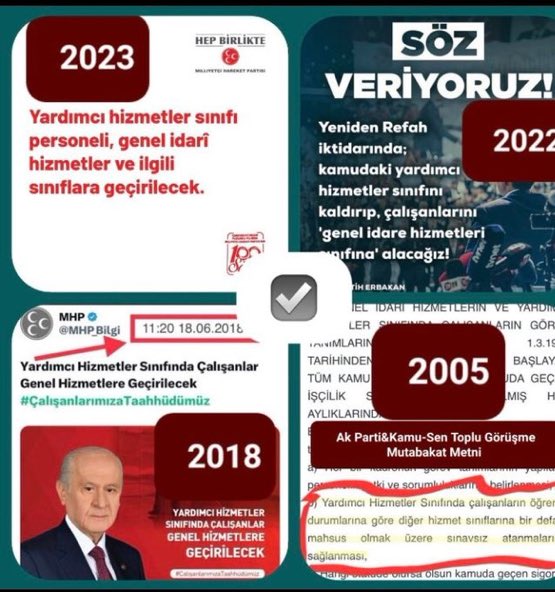 Syn Bakanım @isikhanvedat @csgbakanligi Sapla samanın bir arada ele alındığı 53 ayrı ünvanı mağdur eden #YardımcıHizmetlerSınıfı statüde tüm personelin hizmetli adı altında ele alınması büyük bir haksızlıktır Aşçı Marangoz Vb. Mesleki personele ve mesleği yok sayılmaktadır.