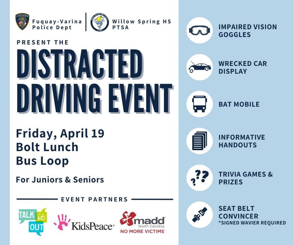 April is Alcohol Awareness Month & all this week we’ll be providing informative links & expert advice for navigating important discussions with your teens. We’ll wrap up the week with a special Distracted Driving event during BOLT Lunch for all Jr & Sr students. (1/2)