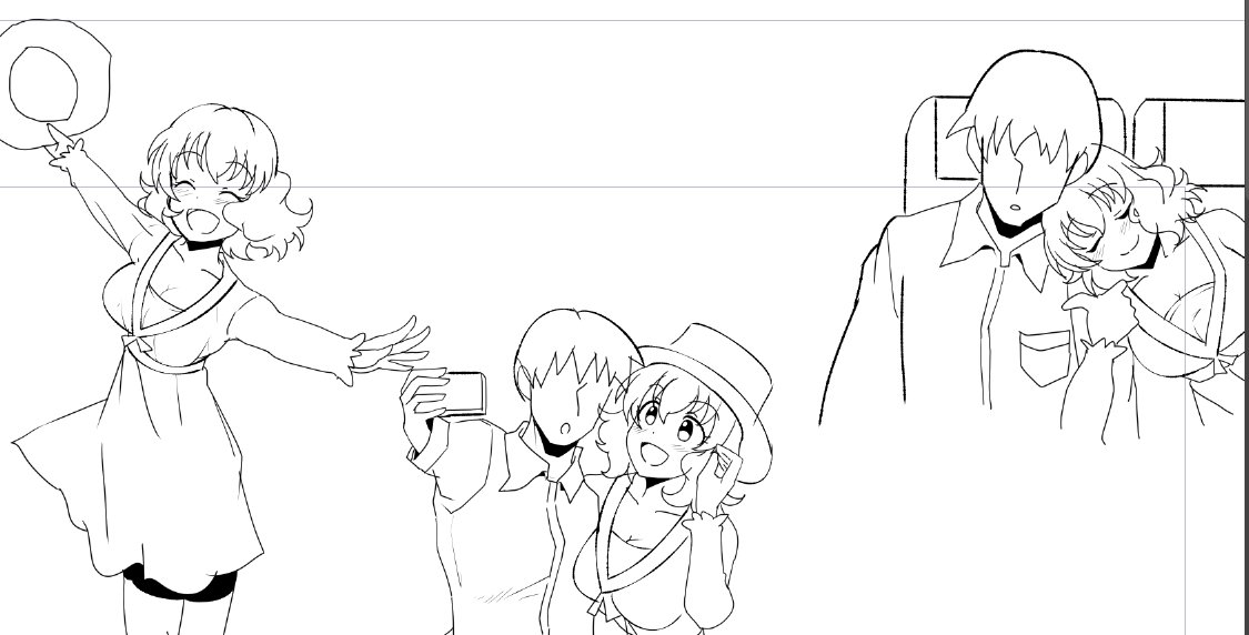 ペン入れに入る前はえっちシーンよりもこう言う所の方が大変になるとは思わなかった…
単純に描く絵の量が多いから当然だけど 