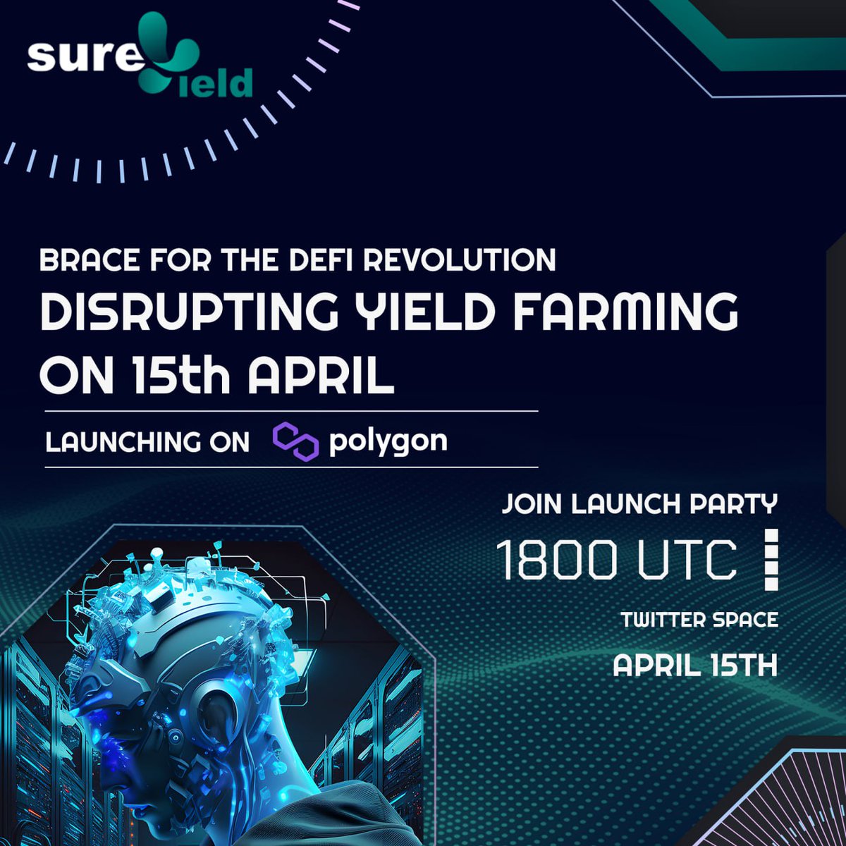 🚀 Brace yourself for the launch of @SureYieldcom today!🌟 SureYield is an innovative multi-chain liquidity protocol powered by AI, ready to supercharge your yield earnings!💰 Join their launch party at 18:00 UTC for exciting rewards!👇 twitter.com/i/spaces/1lPKq… #Sponsored