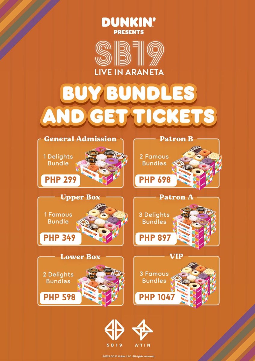 Ninang @dunkinph, baka meron daw ulit Dunkin promo like last March, 2020 and April, 2022 for this Pagtatag Finale.  🙏🤞
(desperate lang po kasi mga hindi nakabili ng ticket)

SB19BigDome 2Day Soldout
@SB19Official
#SB19 #PAGTATAGFINALESoldOut