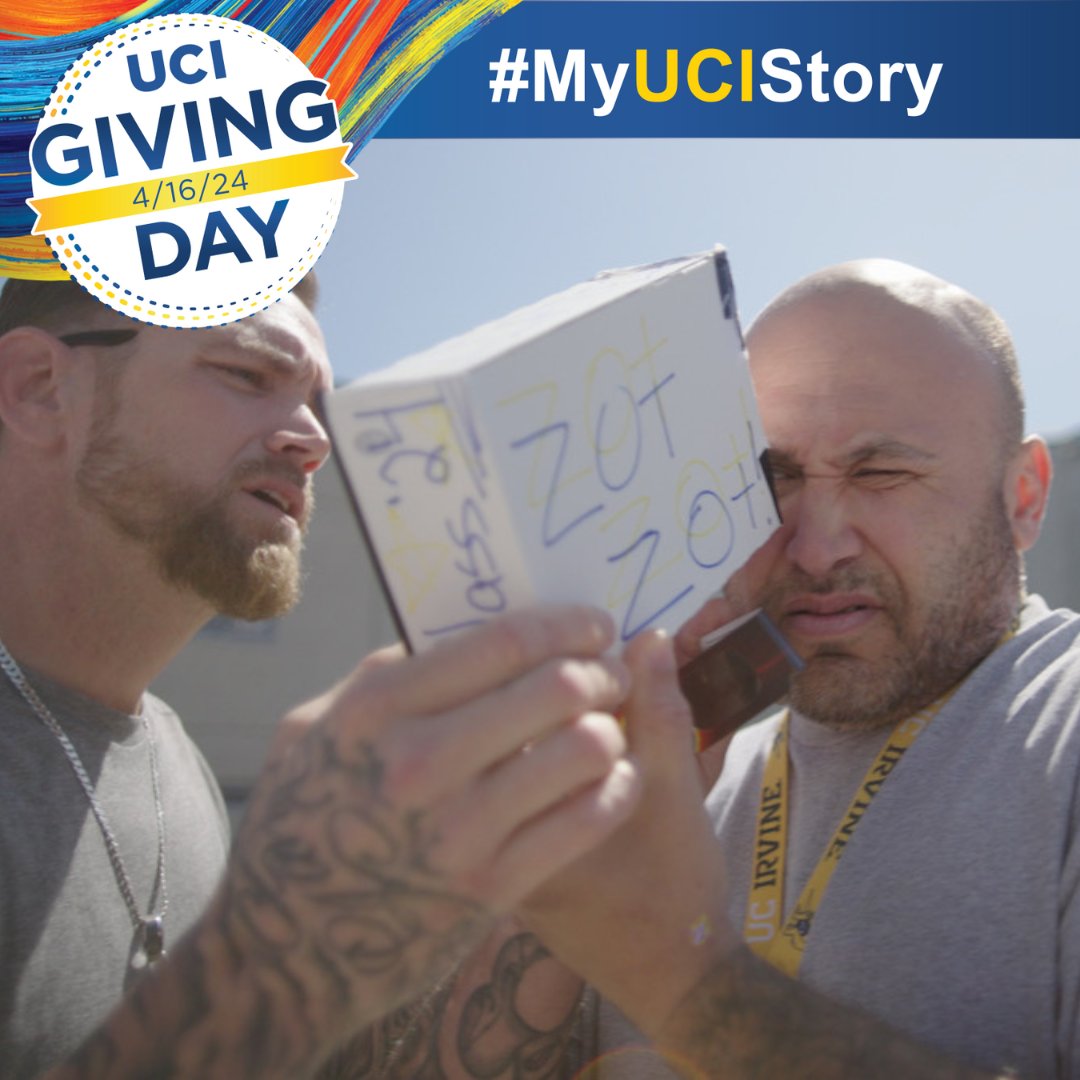 🌒 2 Days to Giving Day! Support UCI-LIFTED in expanding educational opportunities for incarcerated students. Recently, they witnessed a solar eclipse, a reminder of endless possibilities through education. Join us! #UCIGivingDay #UCILIFTED #TogetherForUCI