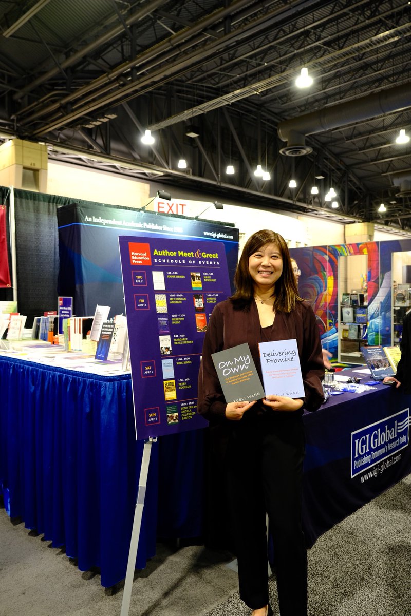 I am so grateful for my colleagues near and far who stopped by the author meet & greet @Harvard_Ed_Pub for my new book Delivering Promise: Equity-Driven Educational Change and Innovation in Community and Technical Colleges! ❤️❤️❤️ #AERA2024