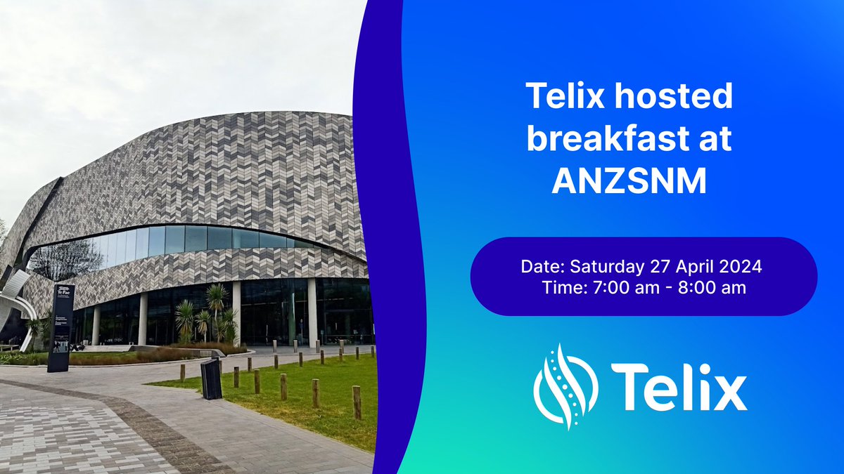 Join our breakfast at #ANZSNM2024 in Christchurch!​ Explore theranostic topics including radio antibody-drug conjugates and mobile PSMA-PET/CT in prostate cancer, kidney cancer diagnosis and treatment with radiolabelled girentuximab, and AI​. Register: bit.ly/49EgmVZ