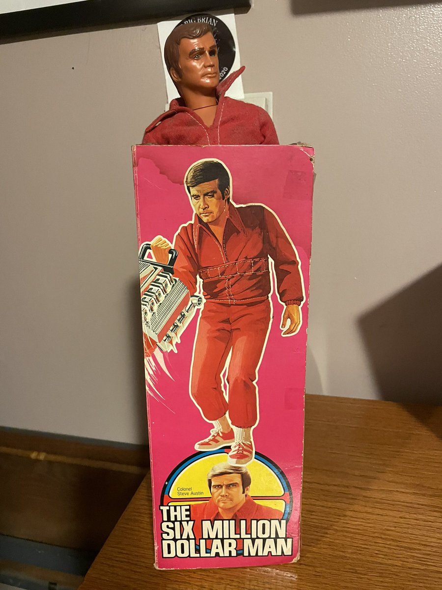 TMancom75942's tweet photo. A friend who is battling lymphoma  sent me this Six Million Dollar Man doll after I finally beat my lymphoma for good in a clinical trial. Ha ha little does he know I am only the Two Million Dollar Man because the pharmaceutical company paid 500k for the drug.
@ThanksCancer https://t.co/23eks5lSFC