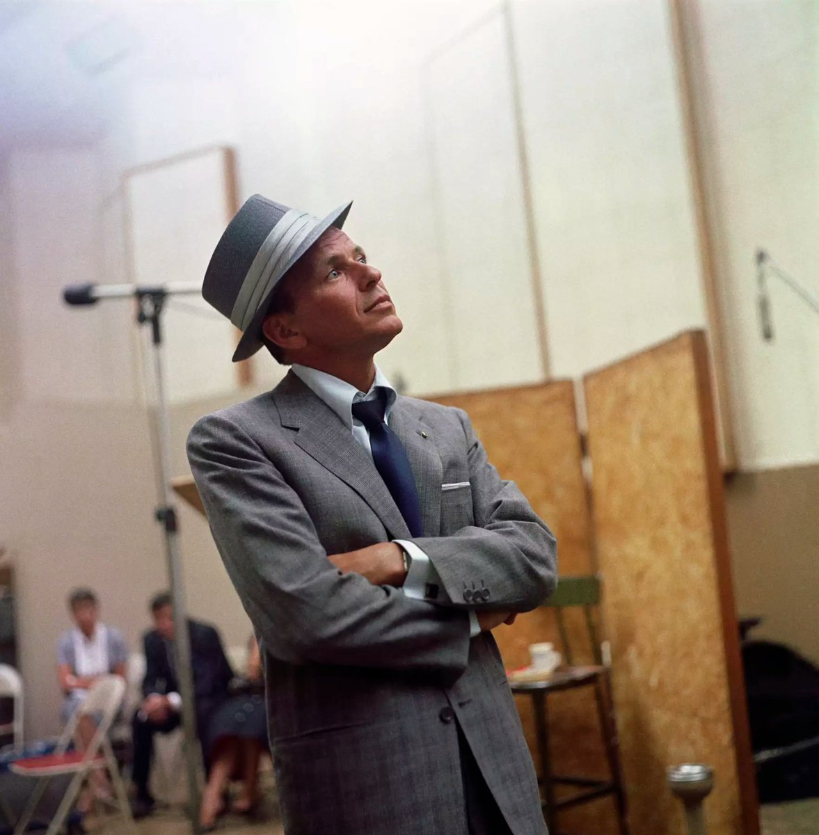 Frank Sinatra at a Capitol Records recording session, 1954.

Photo by Sid Avery.