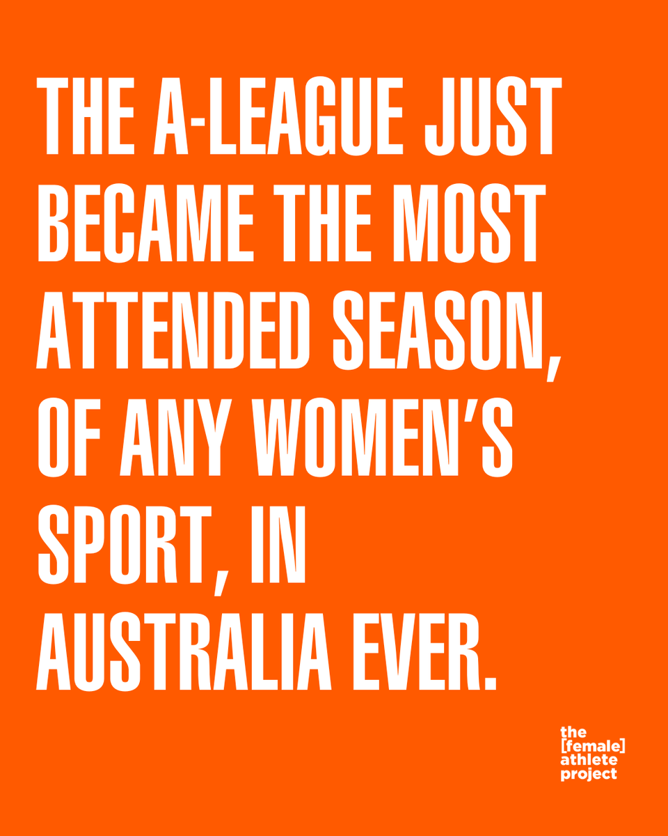 INVEST IN WOMEN'S SPORT. The Tillies effect 😤 In a record-breaking week one of the Finals Series, the A-League became the most attended season, of any women’s sport, in Australia ever. Surpassing the AFLW 2023 cumulative attendance total for the regular season + finals series.