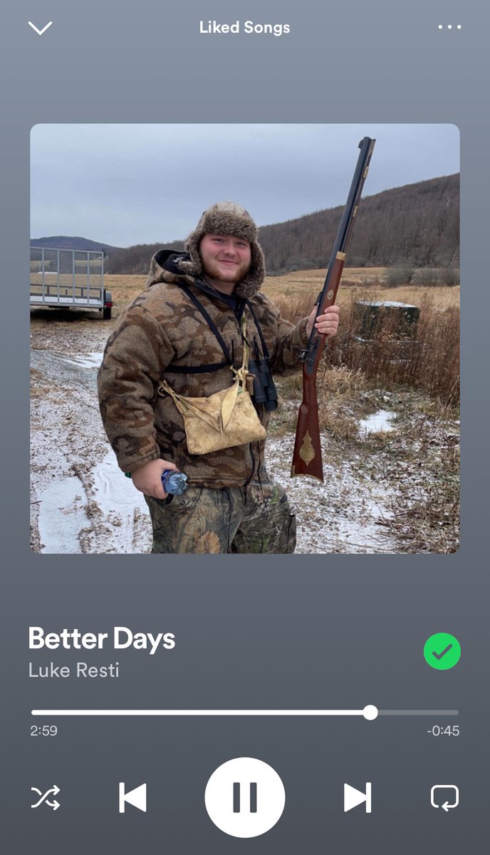 If you haven’t had a chance to check out my new song “Better Days” tap this to listen on Spotify or go to your favorite music streaming platform type in “Luke Resti” and give it a listen! It’s a little different from the other music I’ve posted! Love Y’all! 🤘🏻