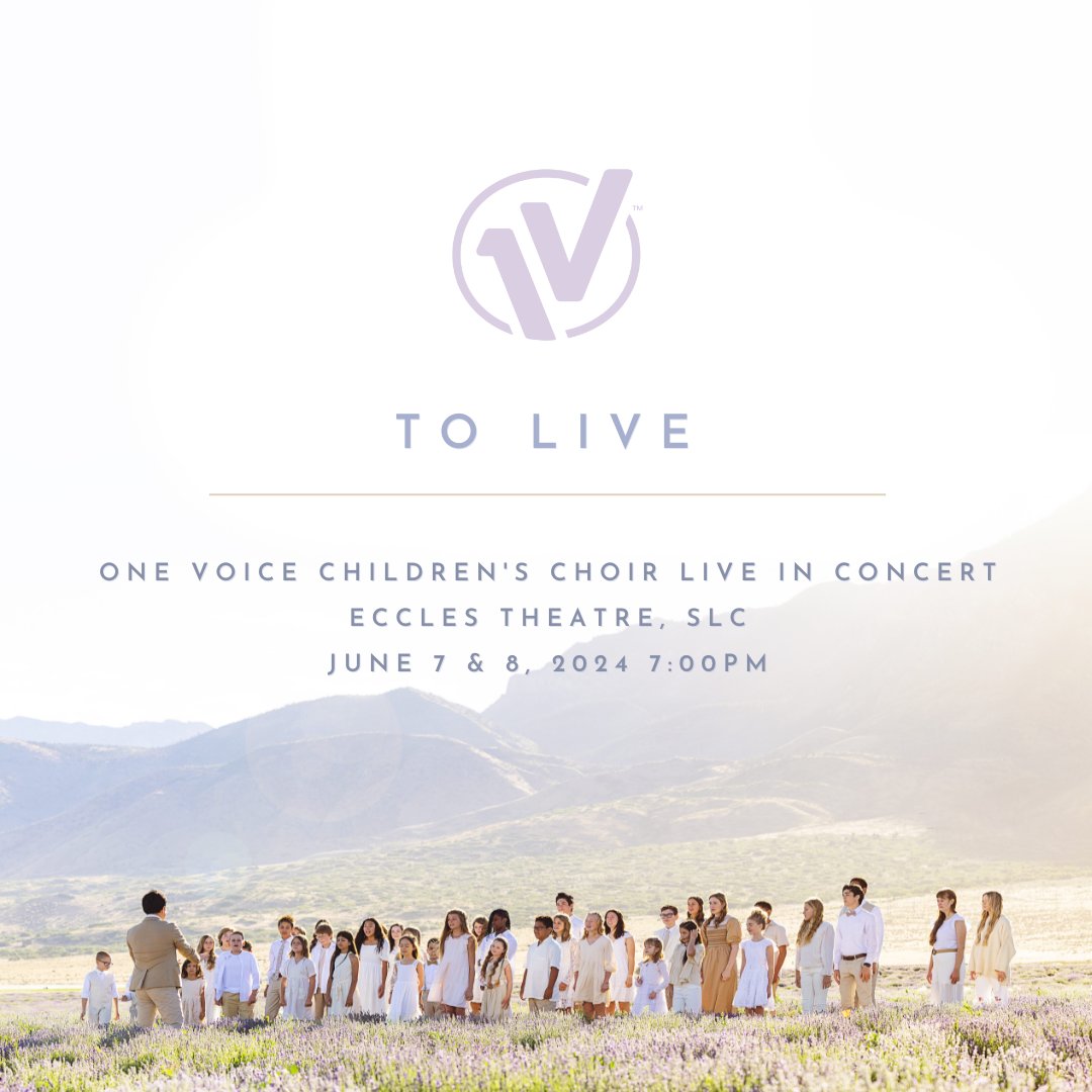Our Summer concert 'To Live' tickets go LIVE tomorrow! ☀️ Make sure you buy some! We'd love to see you there as we finish off this beautiful year. 🎶 Make sure to check back for the link in the comments tomorrow! #onevoicechildrenschoir