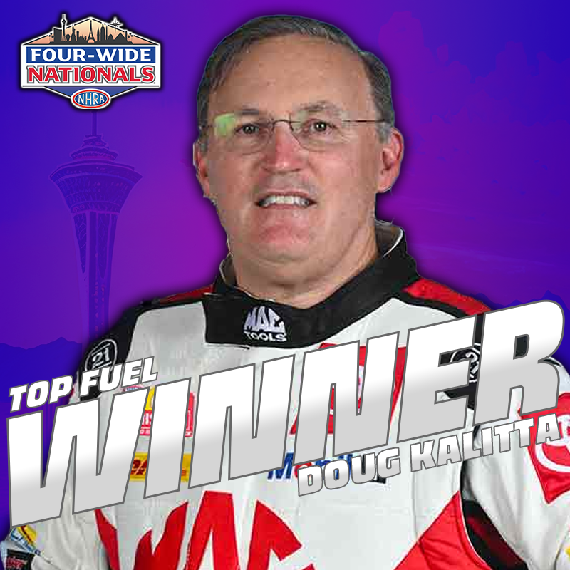 .@Air_Doug claims his spot back on top of the mountain and scores his first-ever 4-Wide National event win at the #Vegas4WideNats!   

Kalitta def. Justin Ashley, Steve Torrence, and Tony Stewart. 
#NHRA #DragRacing #SpeedForAll