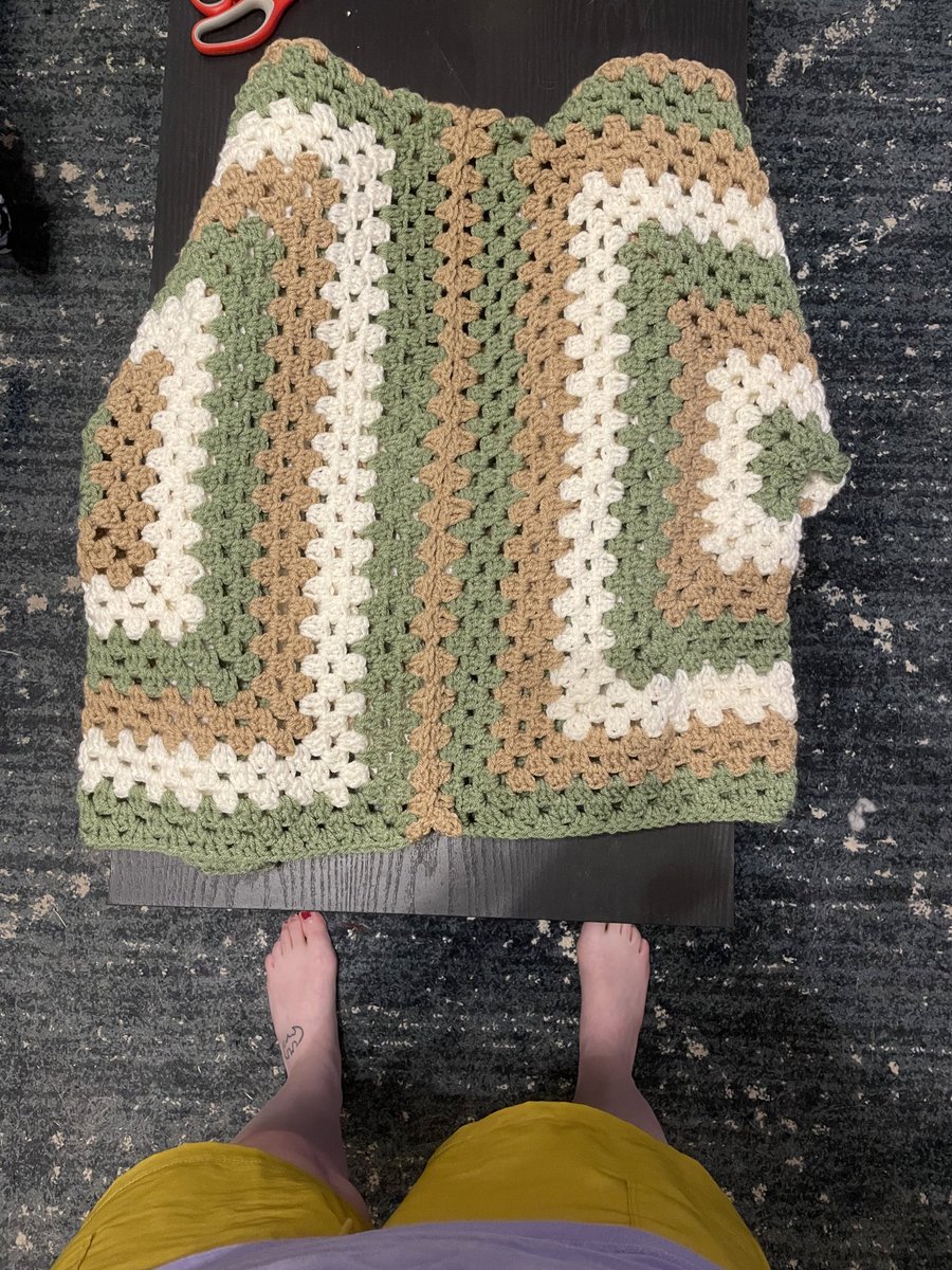 I finally finished my 3rd cardigan! #crochet