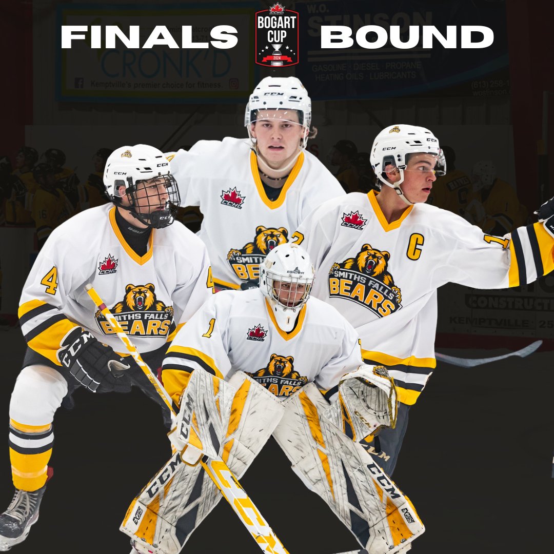 For the 2nd time in 2 years, Your Smiths Falls Bears are moving on to the Bogart Cup Finals! #dontpokethebear