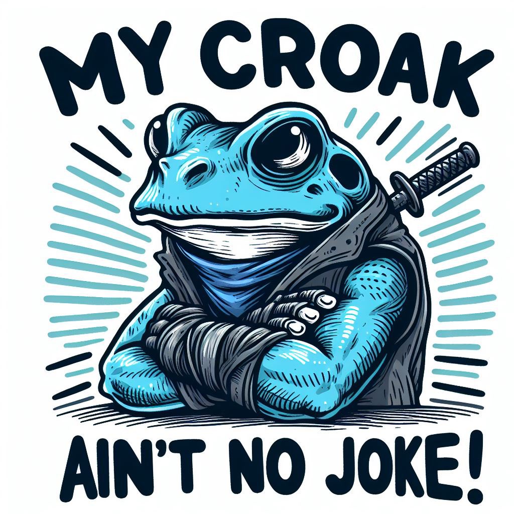 Come and $CROAK with us!! discord.gg/croakey The frog is blue. 💧🐸