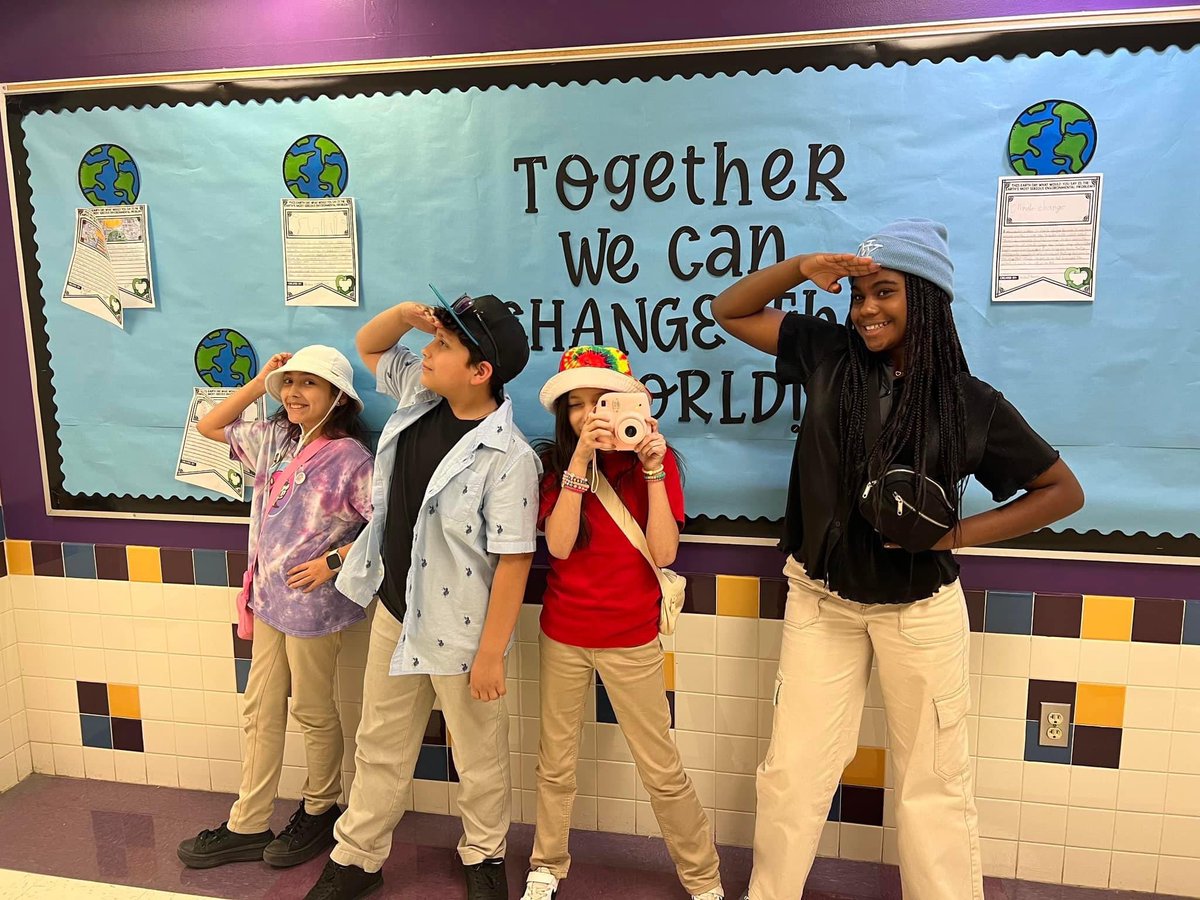 Books are our tickets to travel the world! Our scholars dressed as tourists in honor of librarian appreciation week! ☀️😎💜🐾 #DallasISD #region1excellence