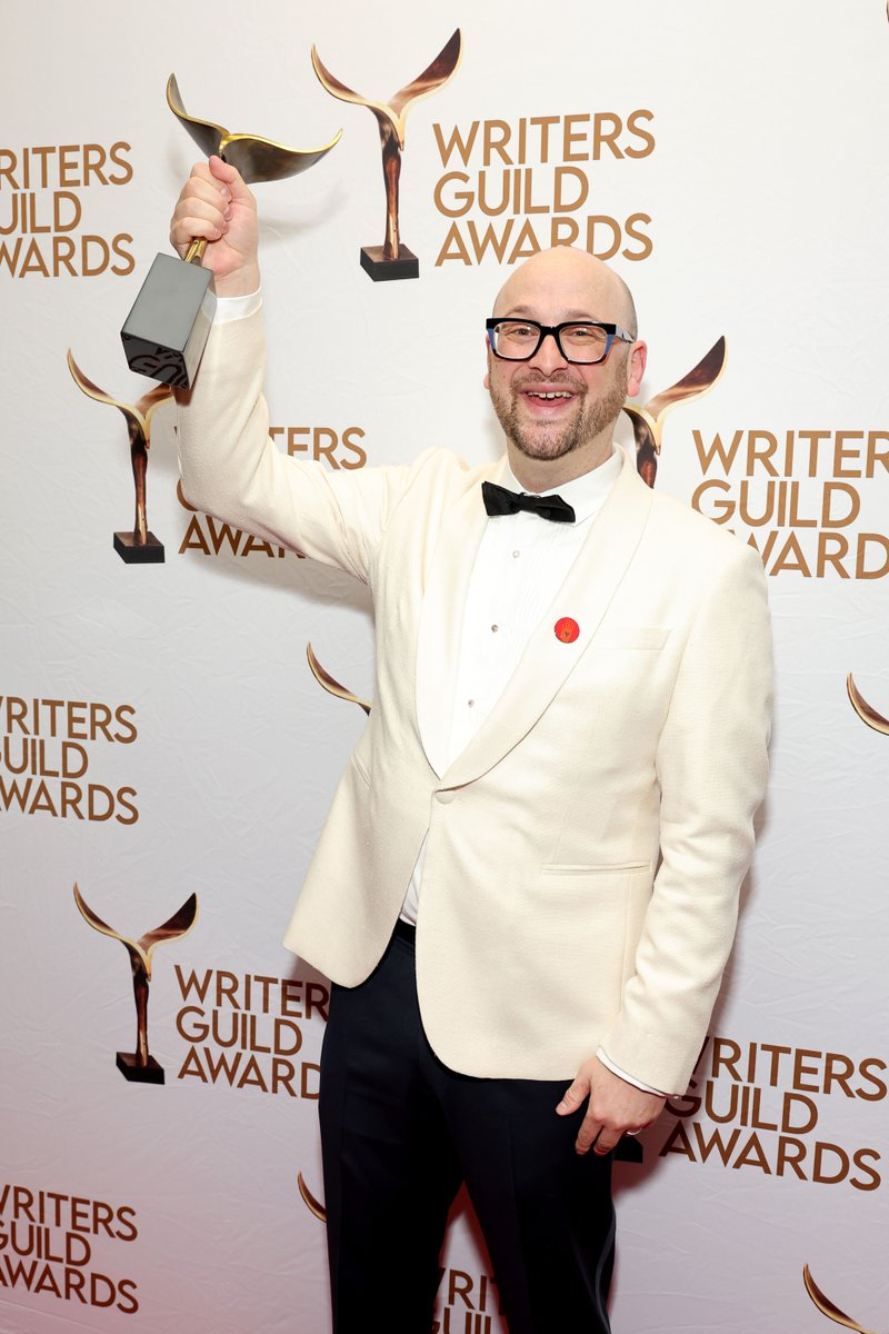 'One thing that’s special about our union, is that we don’t only represent TV and film writers. Our membership also spans several other dying industries.' – Host @joshgondelman kicks off with jokes at the 2024 #WritersGuildAwards