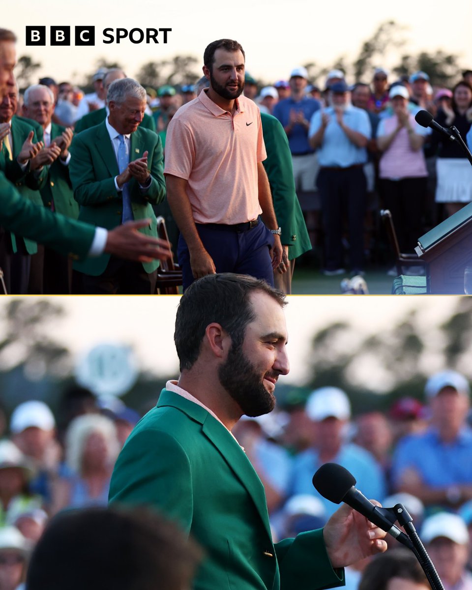 Two Green Jackets in three years for Scottie Scheffler 🔥 #TheMasters #BBCGolf