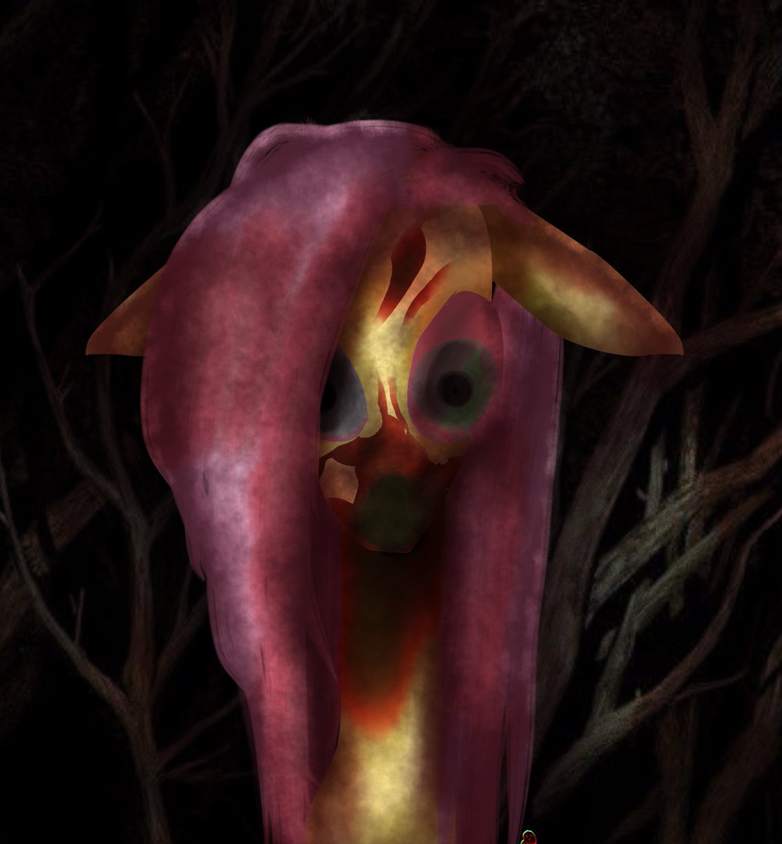 RattPalace's tweet photo. Scary horse #MLPhorror #mylittlepony #mlpinfectionau https://t.co/VoVRylzwco