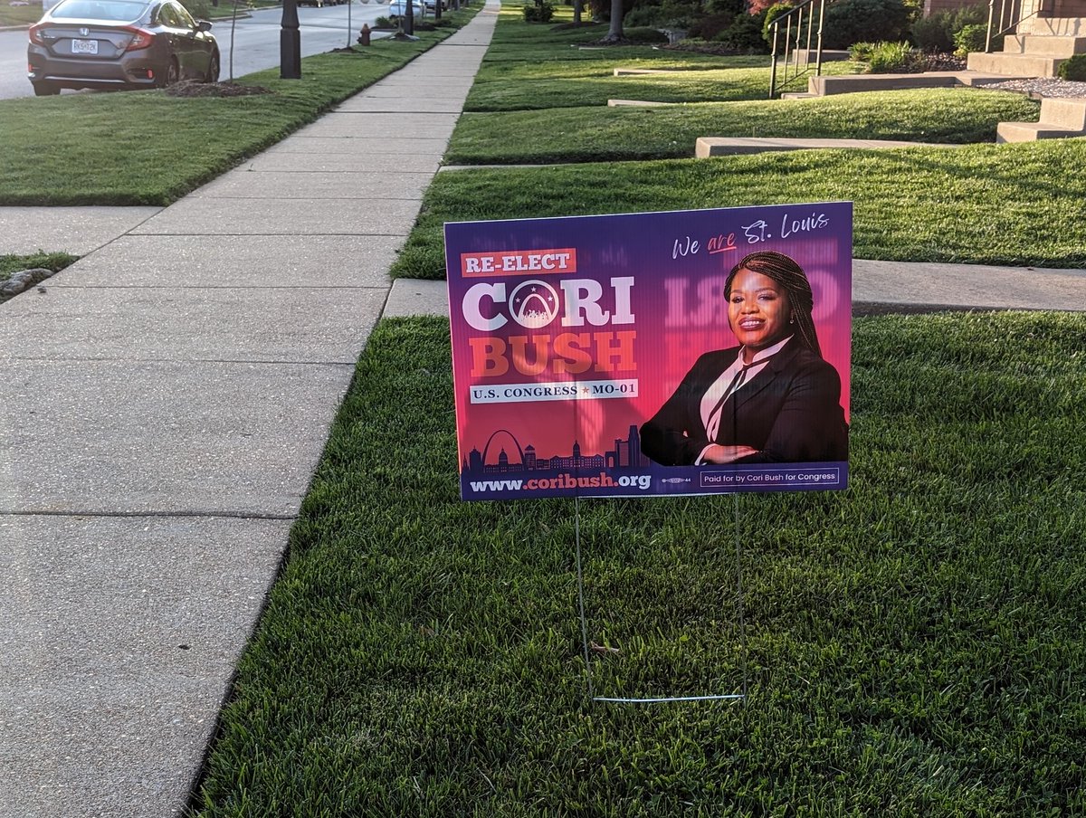 First home on the block to show where we stand and it's for Cori Bush!