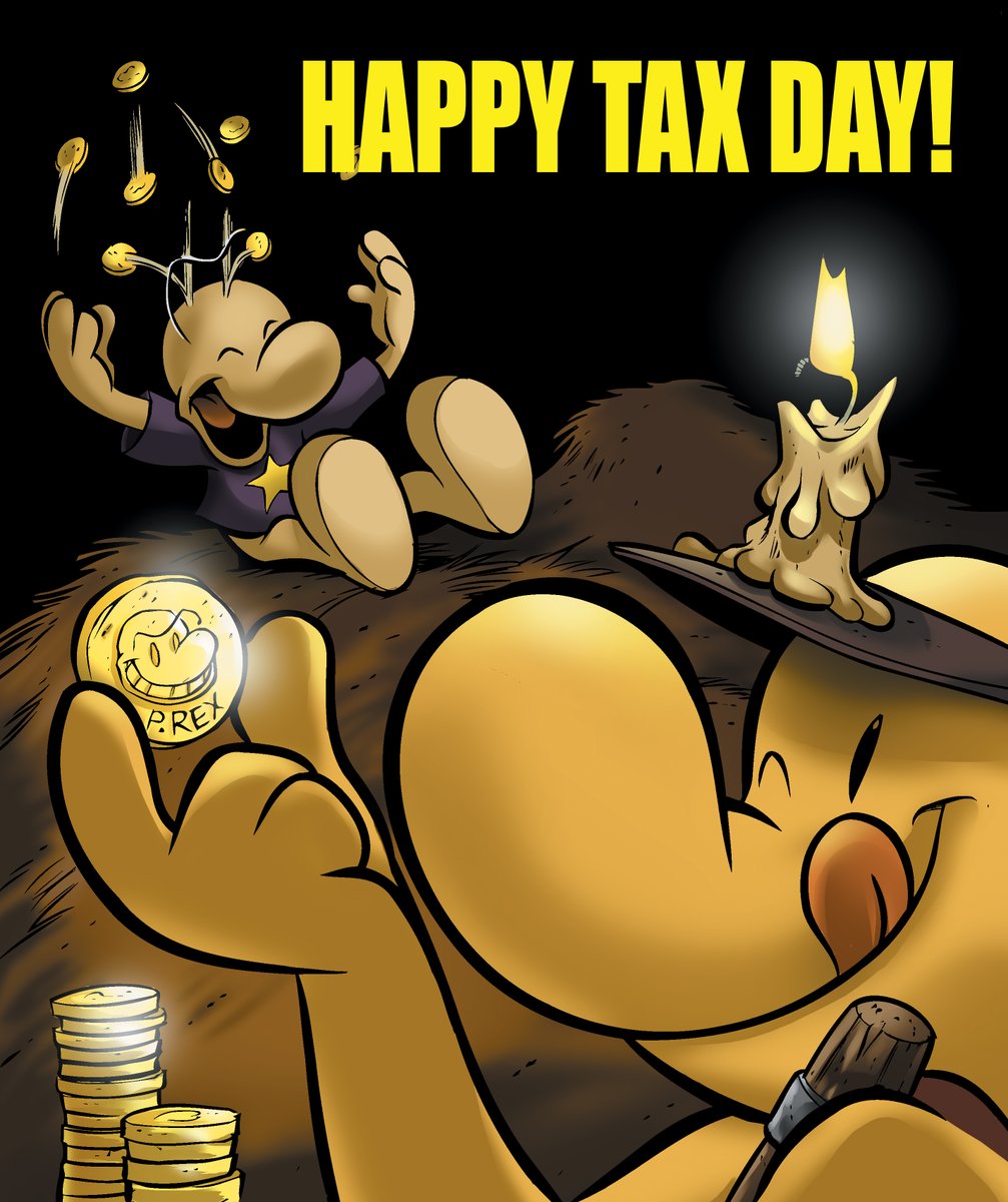 It's Tax Day - Phoney Bone's Favorite Day! #comics #books #graphicnovels #bonecomics #jeffsmith #cartoonbooks #TUKI #RASL @jeffsmithsbone @cartoonbooksinc