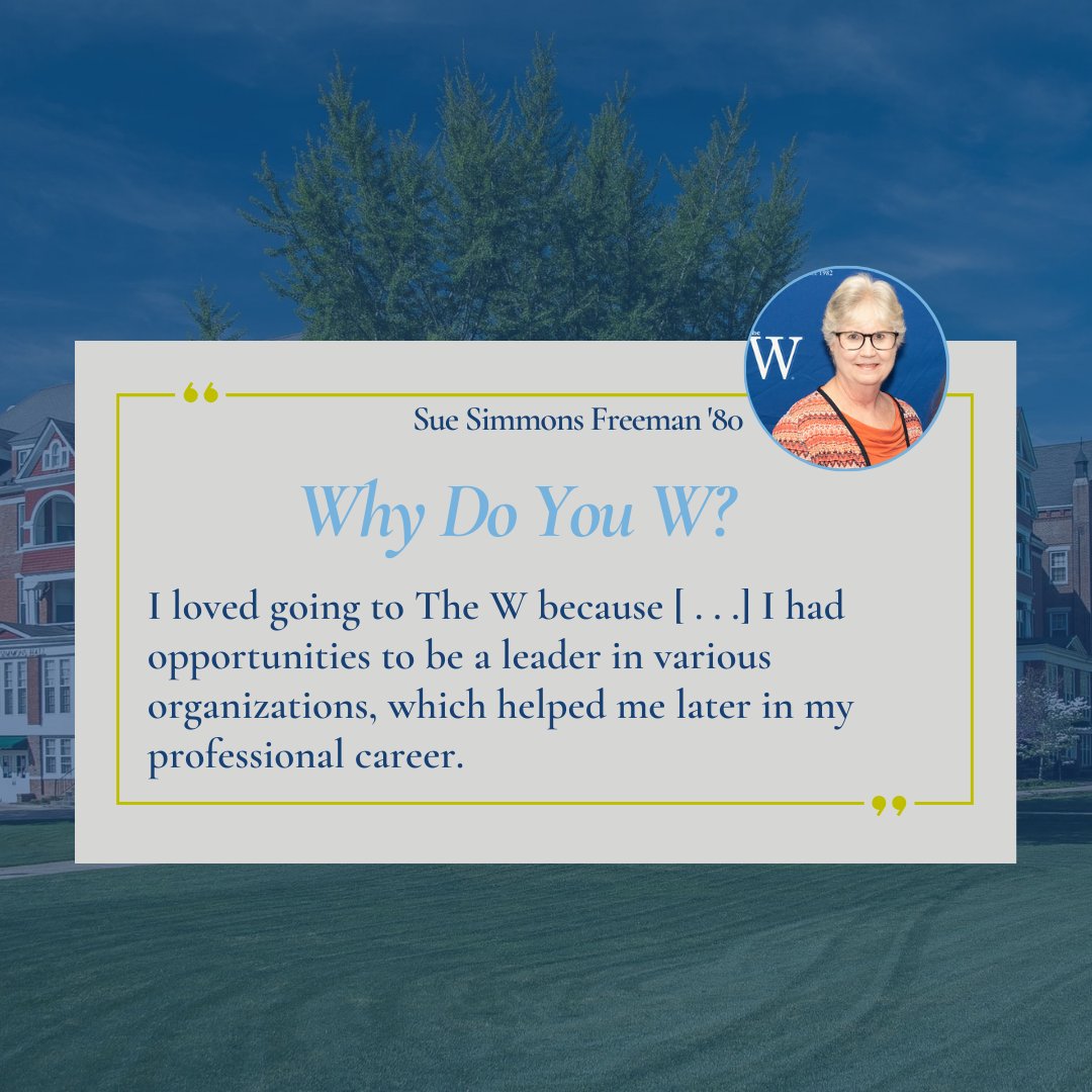 #𝐖𝐡𝐲𝐃𝐨𝐘𝐨𝐮𝐖
Become an active member of the alumni association, which has numerous benefits. Your donation supports MUWAA initiatives like the MUWAA Mortar Board Faculty of the Year Award.
Learn more at https://longblueline.muw.edugive 
#WDYW #ShareTheWStory #JoinTheMUWAA