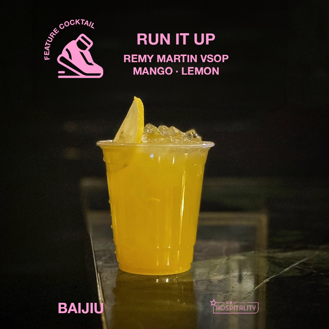 👟 Run it up, run it up, run it up, run it up 👟 Our friends at @Baijiu_yeg have got the perfect cocktail to help you live the good life with @LilTjay! ⁠ Available at all bars & concessions.