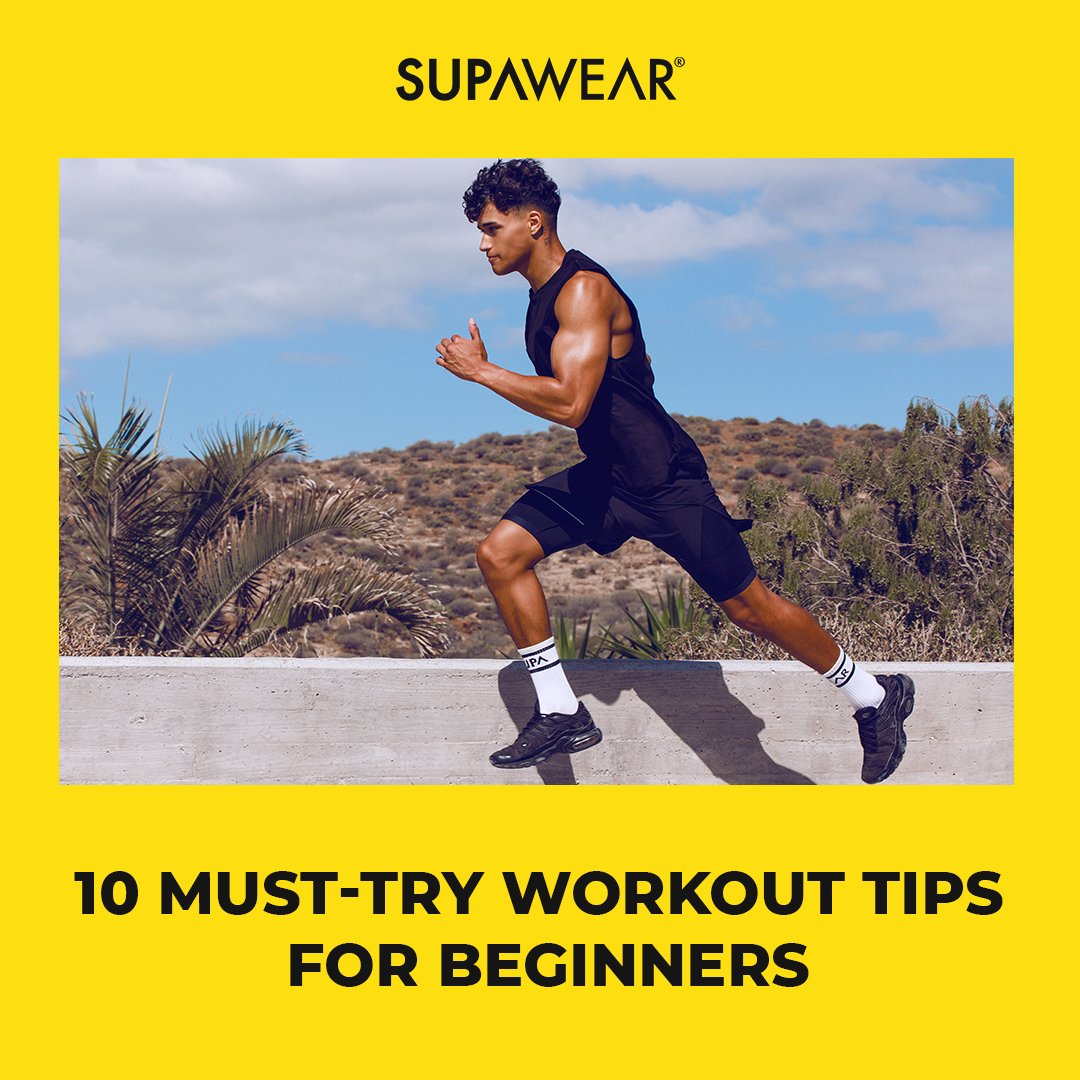 SUPAWEAR's tweet photo. New to the fitness game? We've got you covered! 💪 
Check out our top 10 must-try workout tips for beginners. https://t.co/0uPFSlj51v